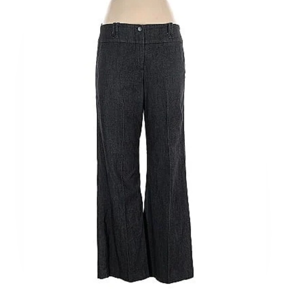 Sandro Tweed Chevron-Herringbone Gray Wide Leg Pants Trousers  Office size 12 - Picture 1 of 8